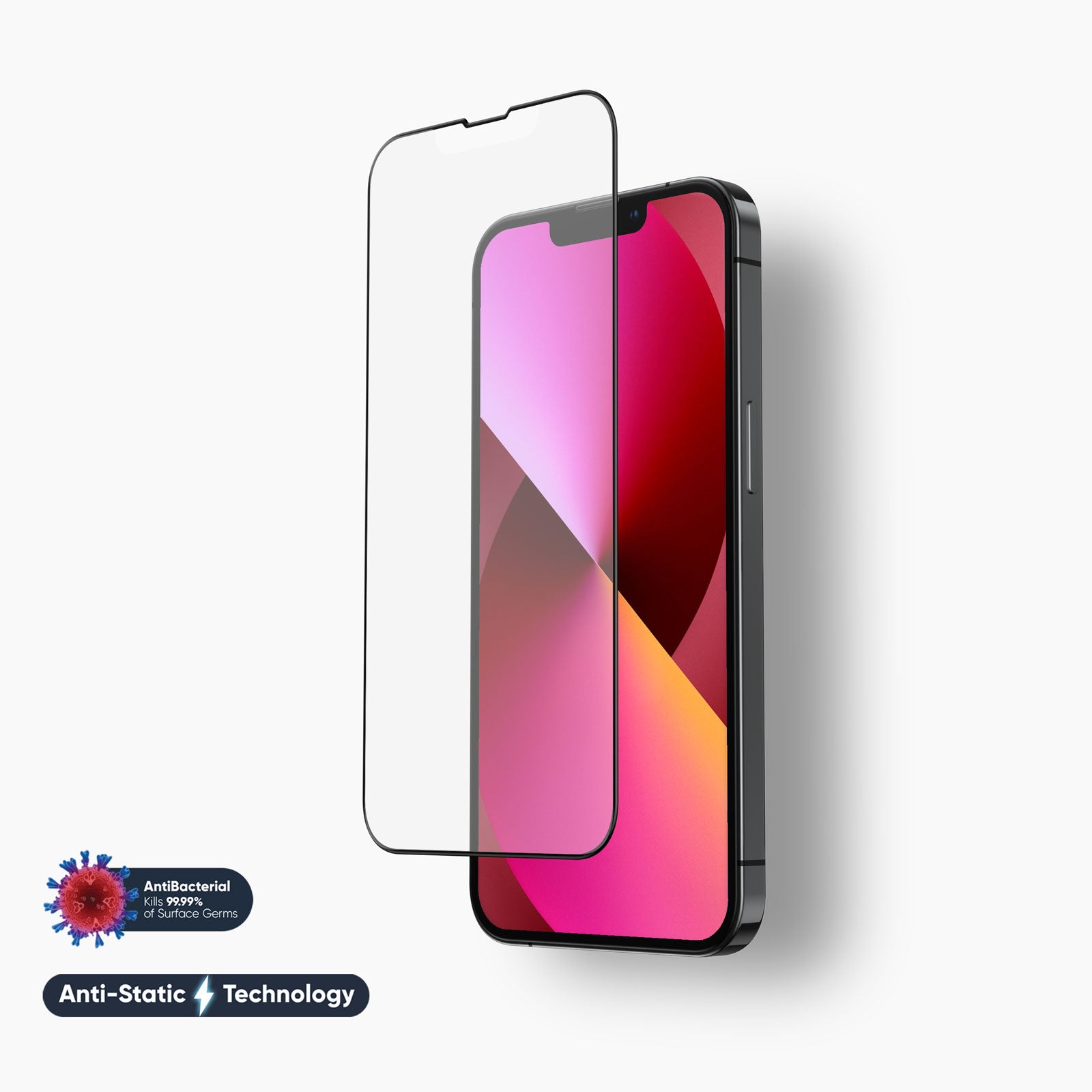 NanoArmour for iPhone 13 mini Anti-Glare Screen Protector Matte Antimicrobial Anti-Dust Edge-to-Edge