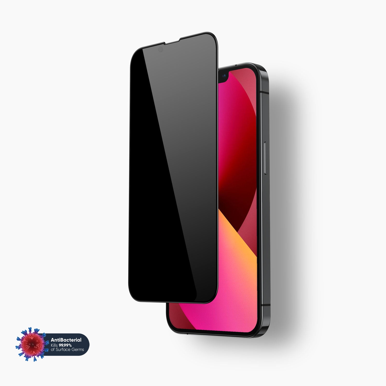 NanoArmour for iPhone 13 mini Privacy Screen Protector Antimicrobial Edge-to-Edge