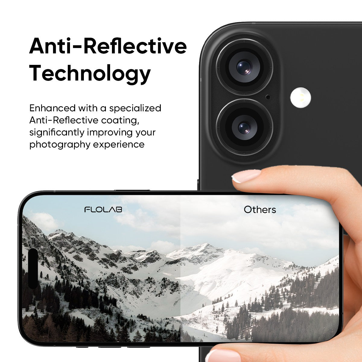 NanoArmour for iPhone 16 / iPhone 16 Plus Anti-Reflective Camera Protector - Match 5 iPhone 16 Colors