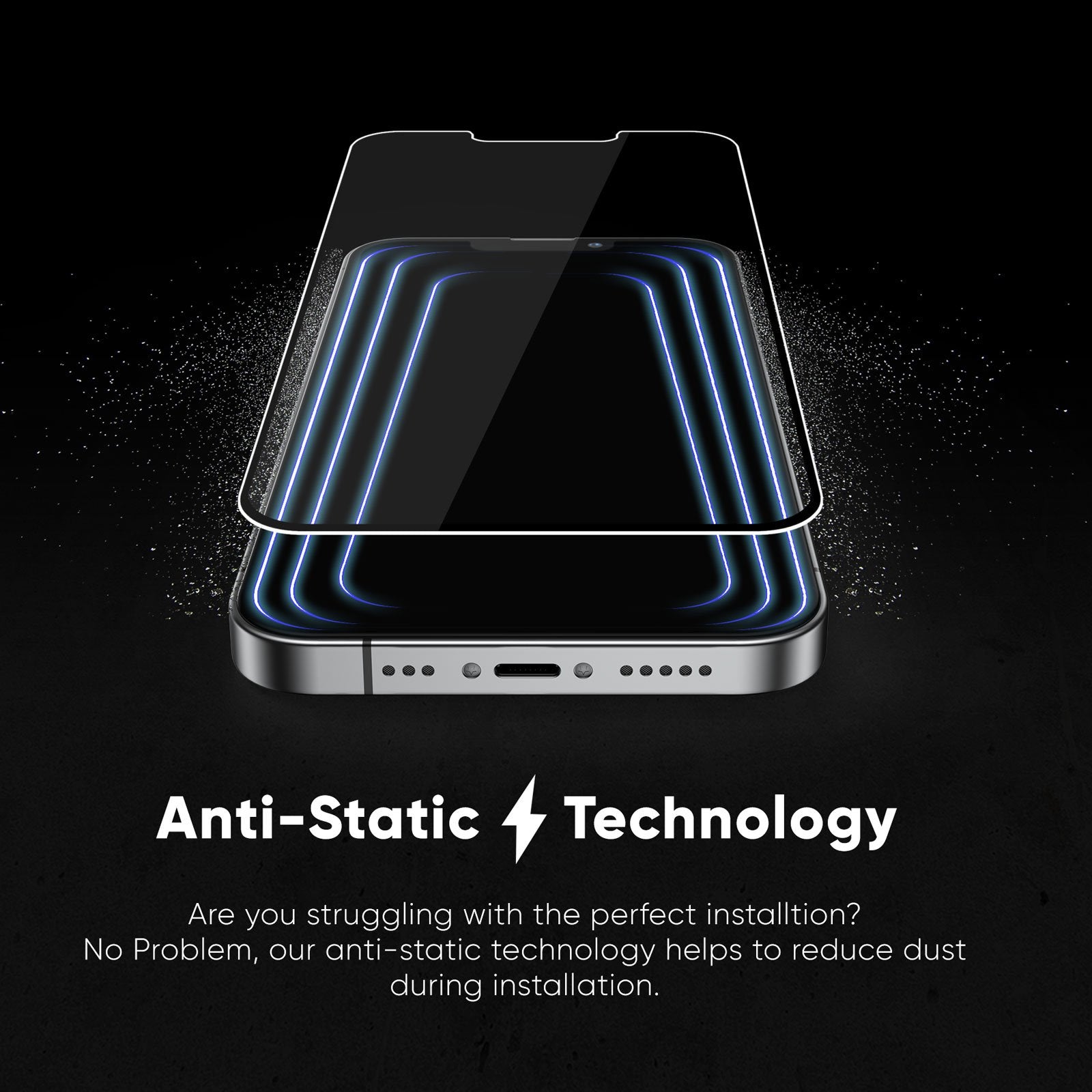 NanoArmour for iPhone 13 Pro Screen Protector Antimicrobial Edge-to-Edge