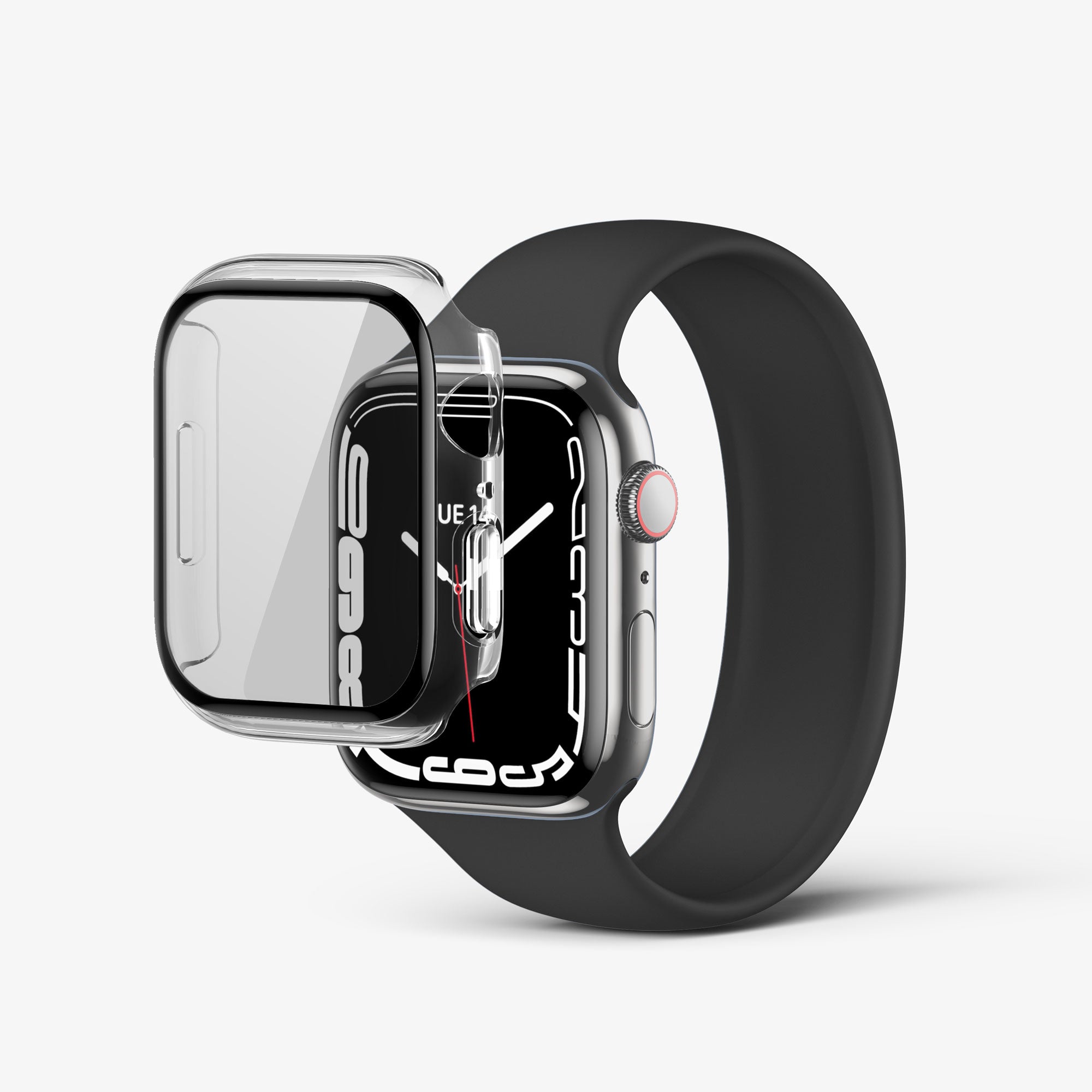 NanoArmour for Apple Watch Bumper + Glass Hybrid Case