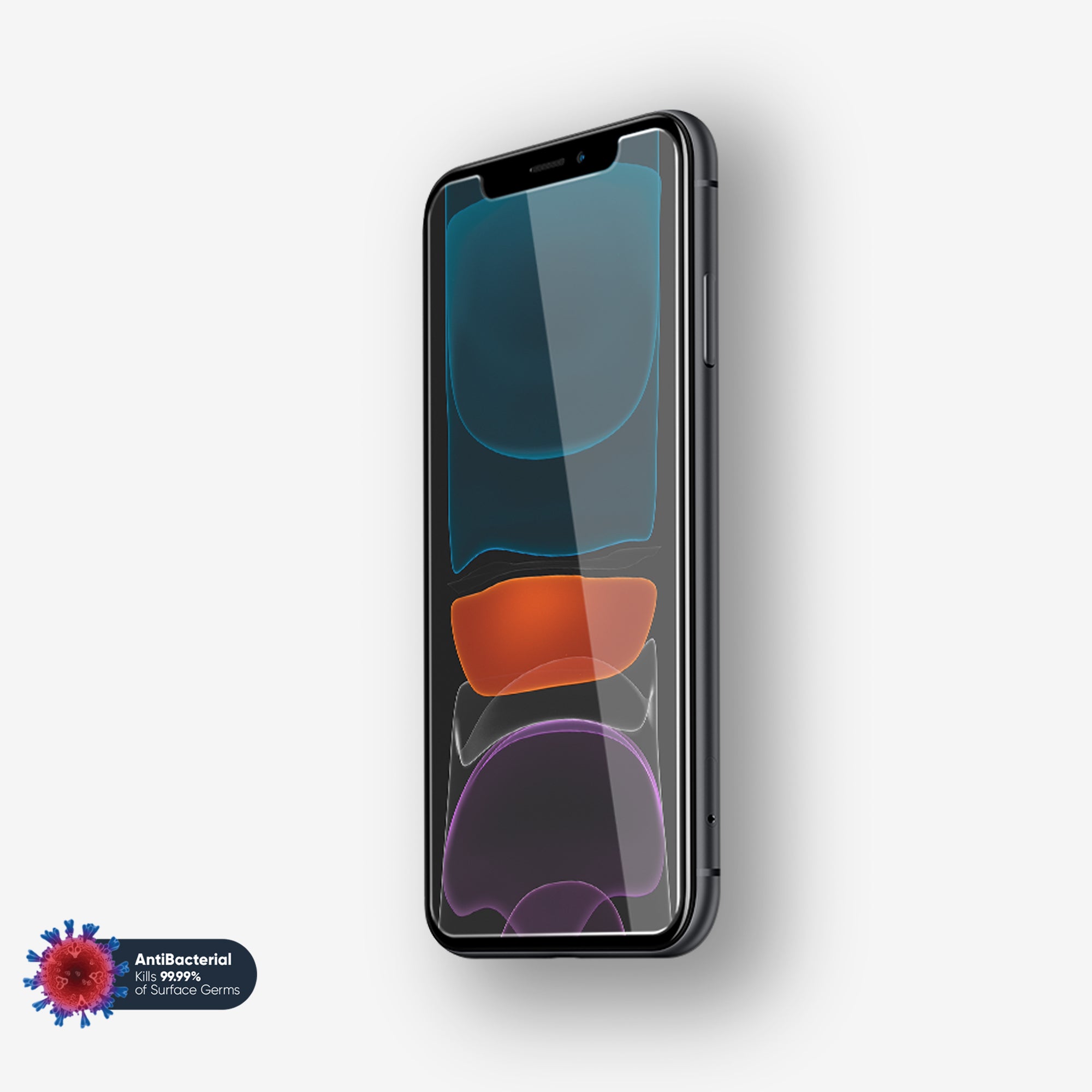 NanoArmour for iPhone 11 Tempered Glass Screen Protector Antimicrobial Case Friendly