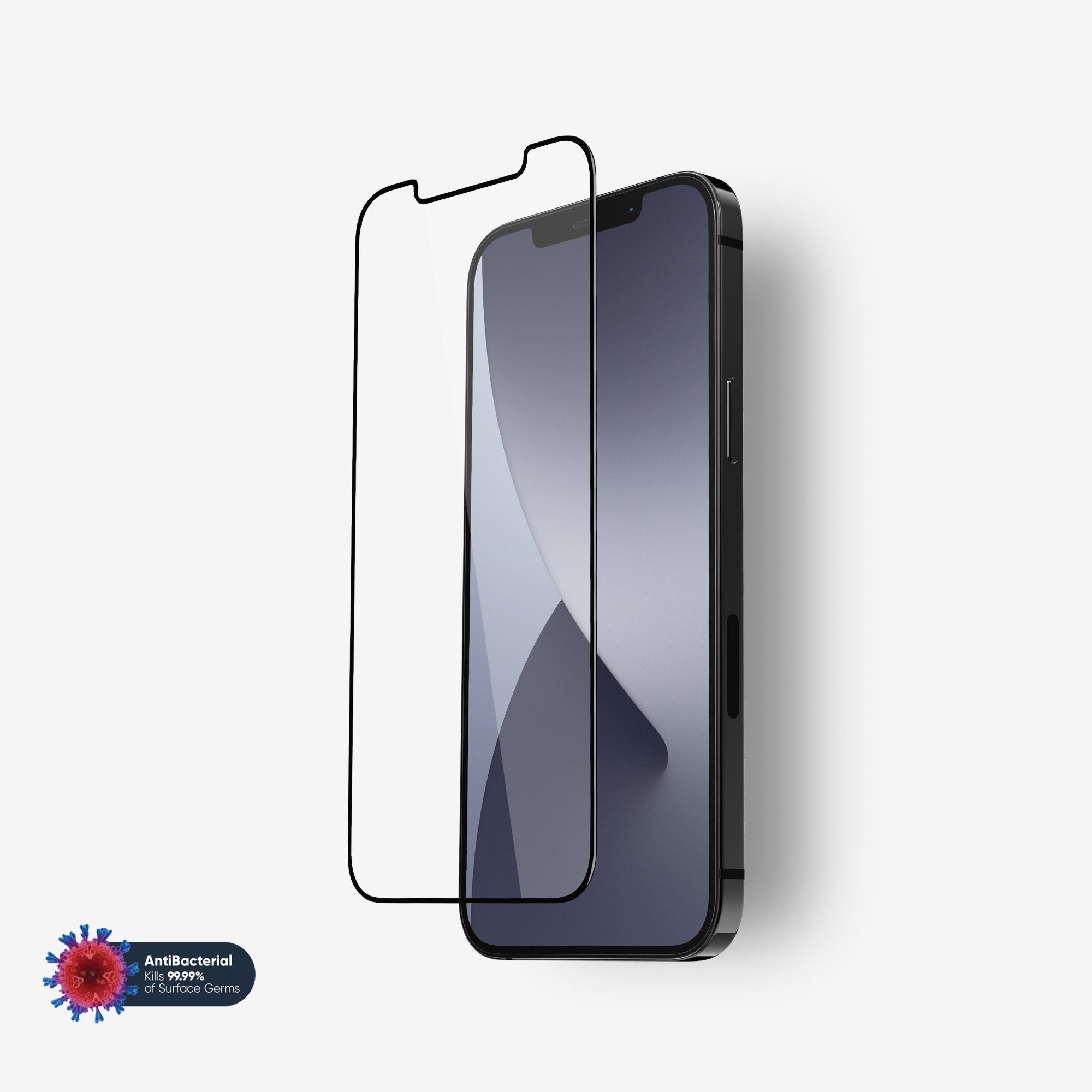NanoArmour Screen Protector for iPhone 12 mini Antimicrobial Edge-to-Edge