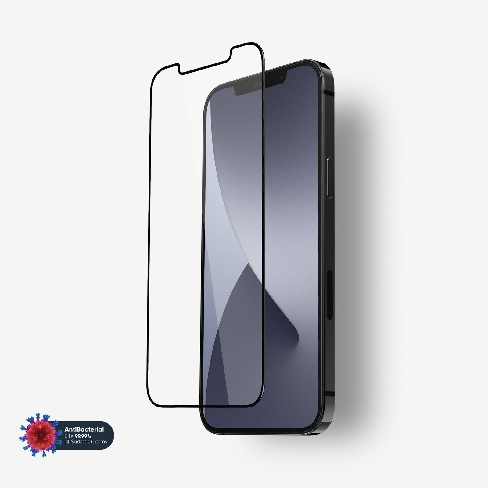 NanoArmour Best Screen Protector for iPhone 12 Antimicrobial Edge-to-Edge
