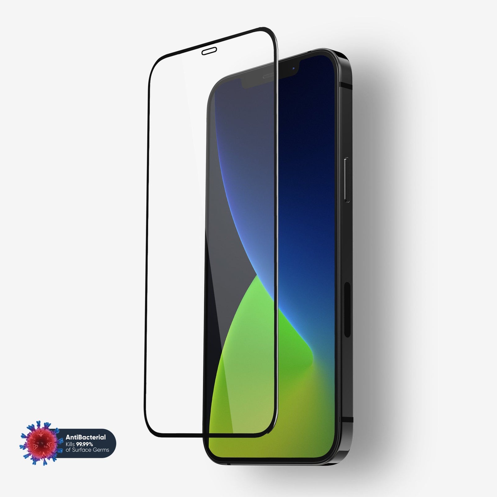NanoArmour for iPhone 12 Pro Max Screen ProtectorAntimicrobial Edge-to-Edge