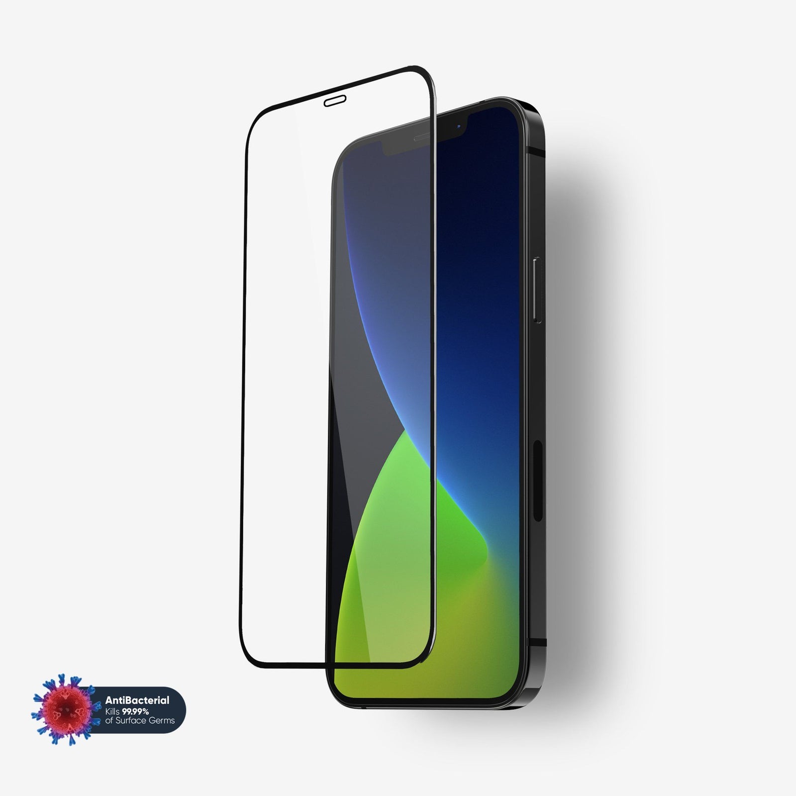NanoArmour Best iPhone 12 Pro Screen Protector Antimicrobial Edge-to-Edge