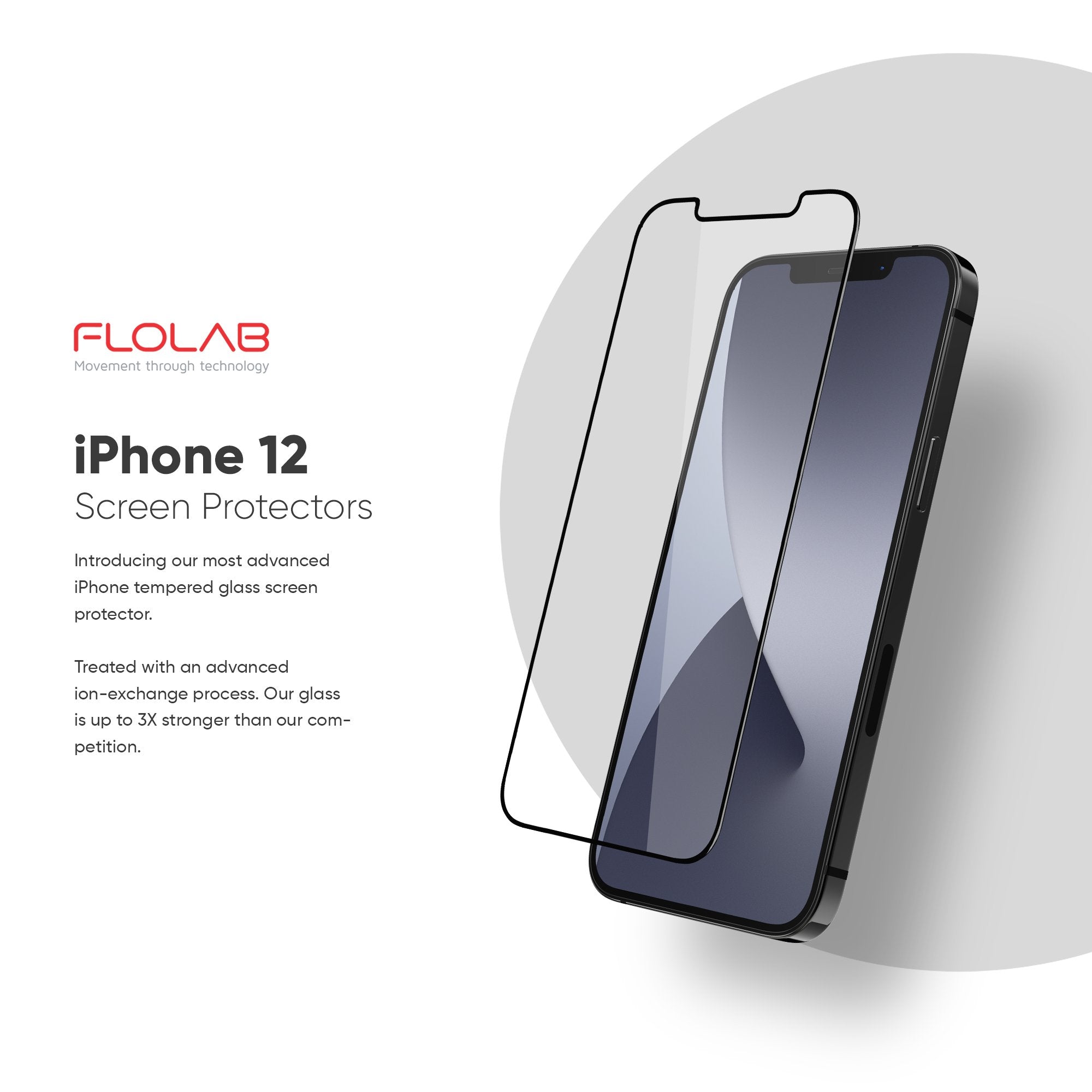 NanoArmour Screen Protector for iPhone 12 Pro Antimicrobial Edge-to-Edge