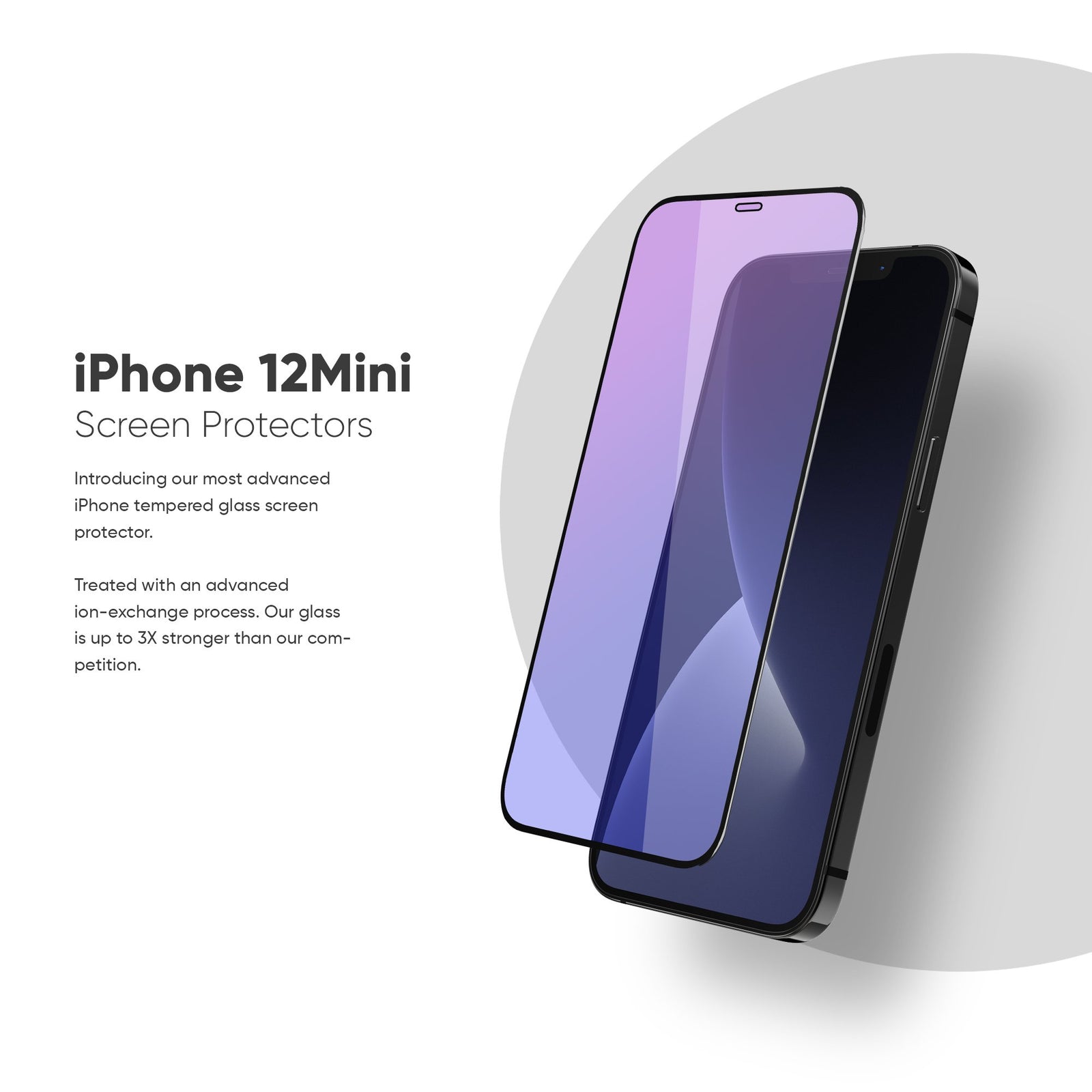 NanoArmour Anti-Blue light Screen Protector for iPhone 12 mini Antimicrobial Edge-to-Edge