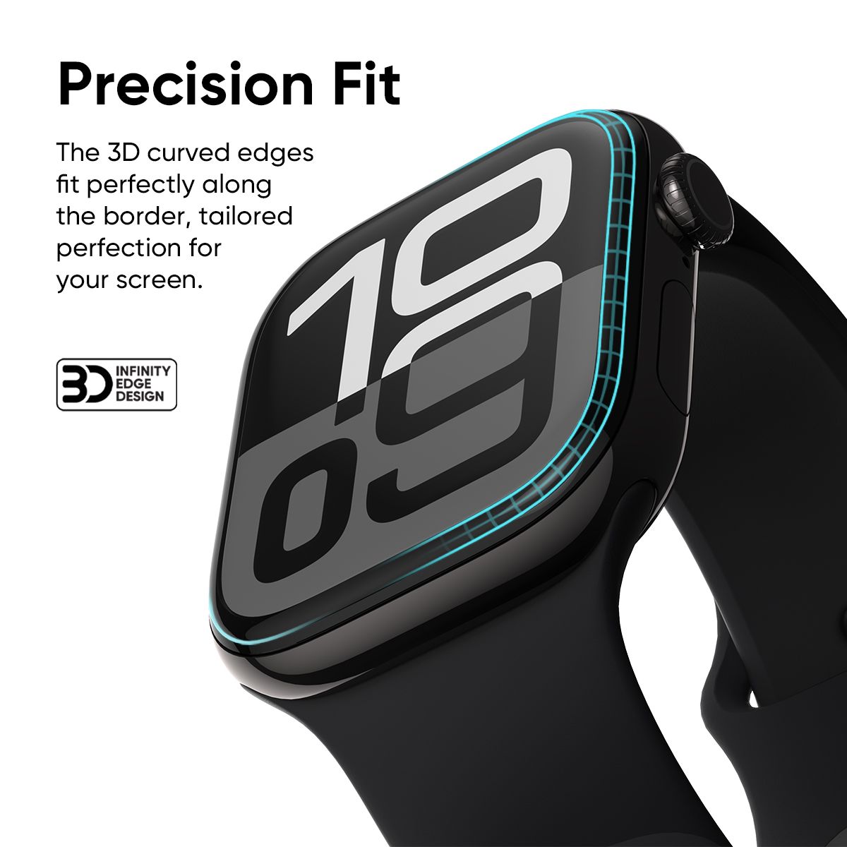 Hybrid Glass NanoArmour for Apple Watch Series 10 Screen Protector