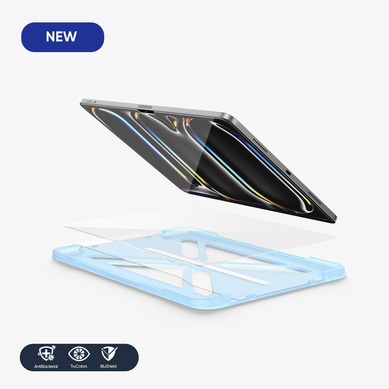 ONETIME NanoArmour for iPad Pro 2024 Ultra Clear Screen Protector (11-inch): Clear Blue Light Blocker, No Blue Tint, TruColor