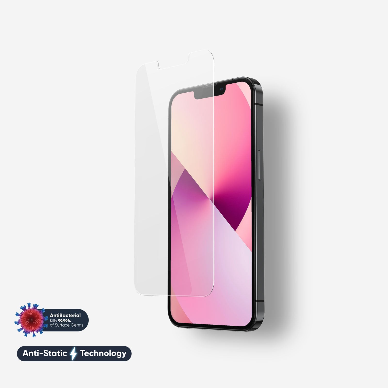 NanoArmour for iPhone 13 mini Screen Protector Antimicrobial Anti-Dust Edge-to-Edge