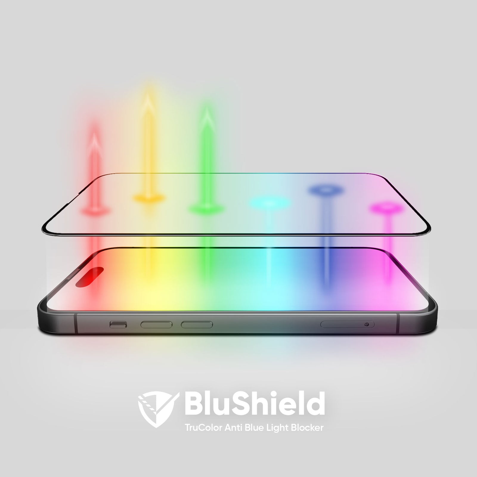 NanoArmour for iPhone 14 Pro Max Clear Anti-Blue Screen Protector: Edge-to-Edge, Antimicrobial, Anti-Dust, No Yellow or Blue Tint