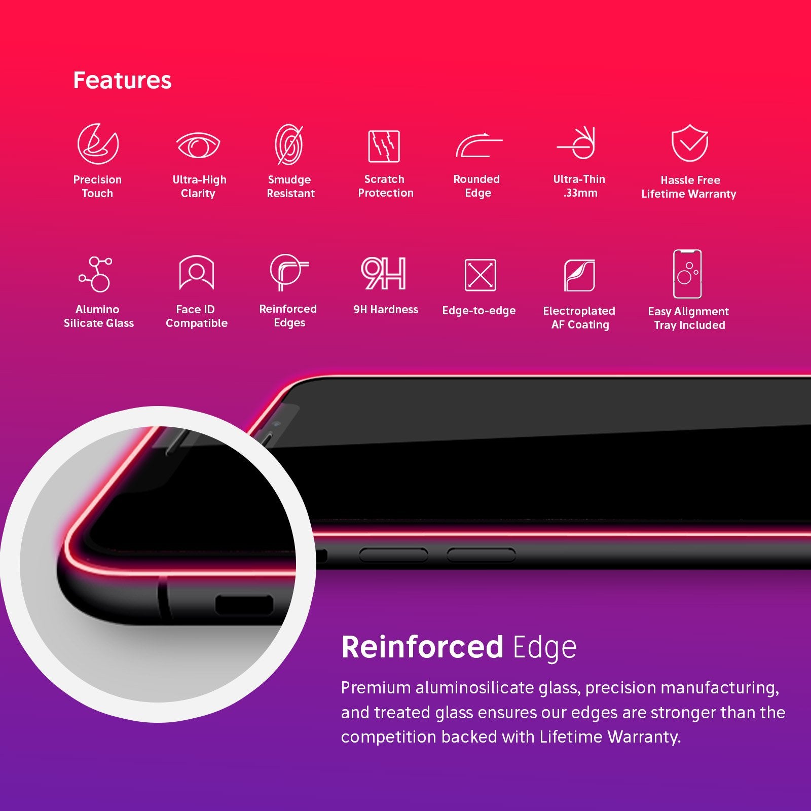 NanoArmour for iPhone 11 Pro Privacy Screen Protector Full Cover Case Friendly