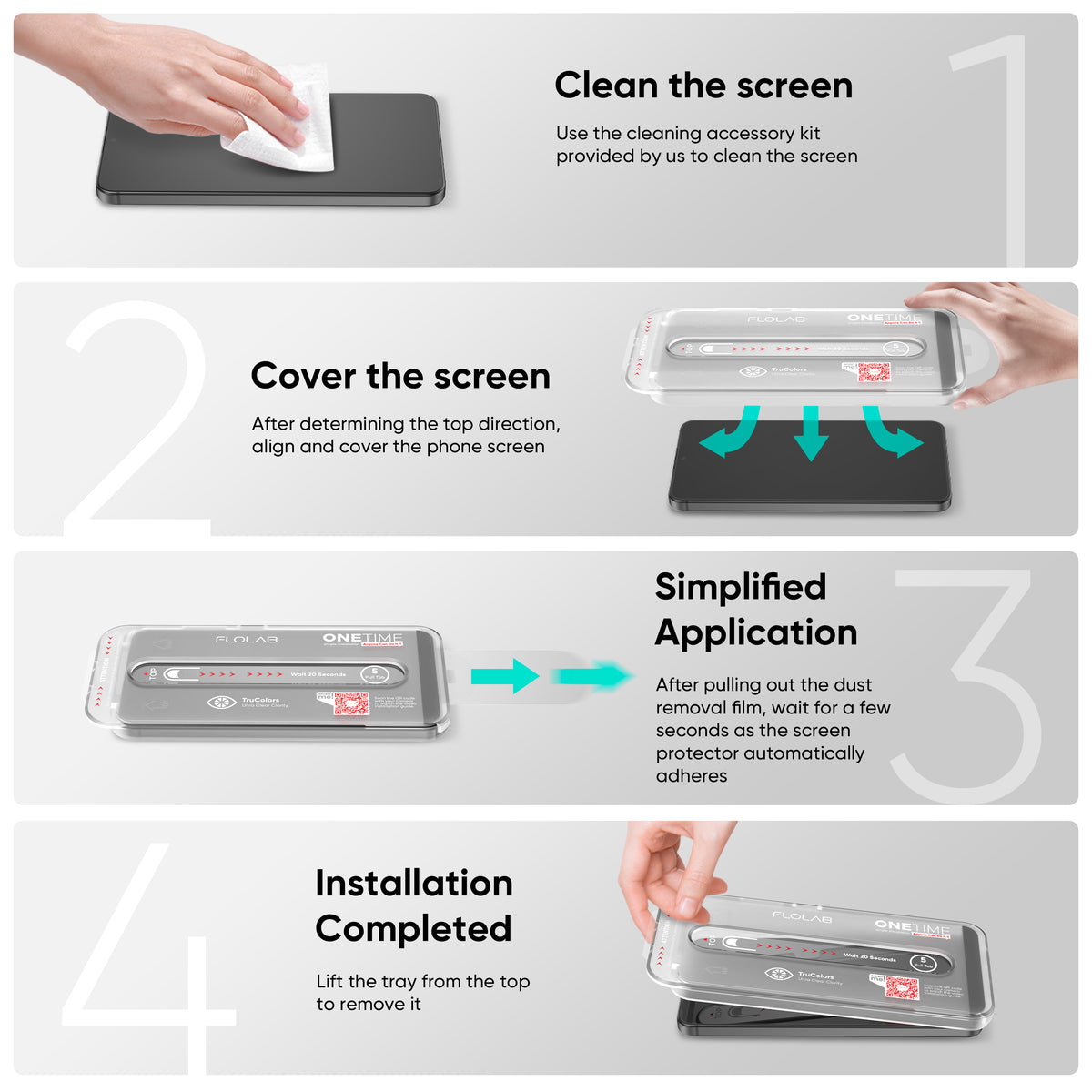 FLOLAB NanoArmour ONETIME for Samsung Galaxy S25 Edge Screen Protector Fingerprint ID Compatible