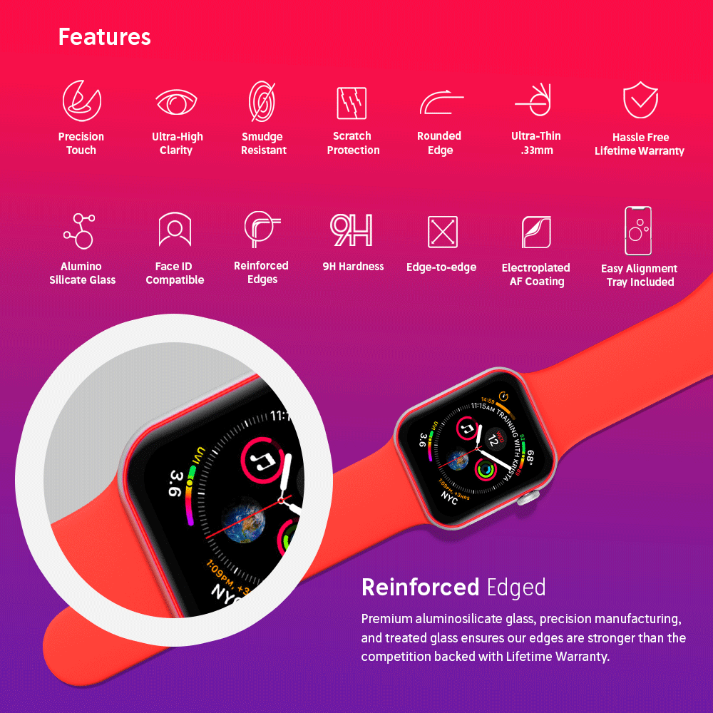 NanoArmour for Apple Watch Series 6 Screen Protector